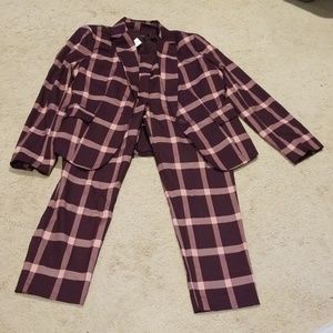New York and Company women's plaid suit